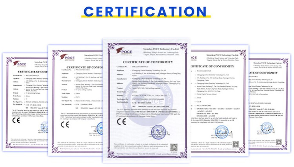 ZOTION HTC STC Preshaded Zirconia disc For Dental Crown certification ZOTION HTC STC Preshaded Zirconia disc For Dental Crown certification