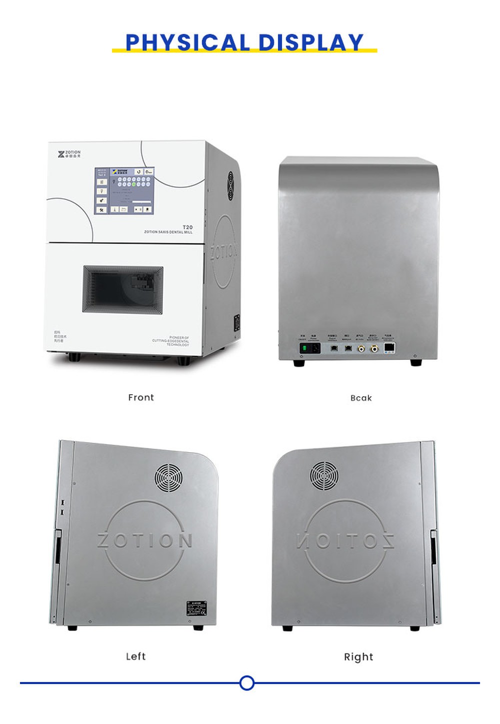 Dental equipment wet milling machine chairside 5 axis cnc wet cad cam milling machine display Dental equipment wet milling machine chairside 5 axis cnc wet cad cam milling machine display