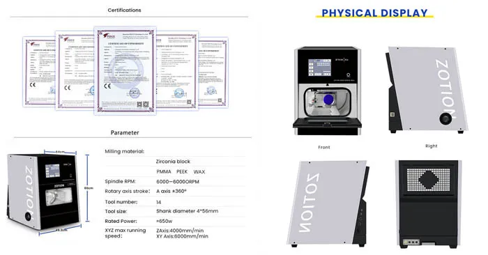 Dental Dry Milling Machine display Dental Dry Milling Machine display
